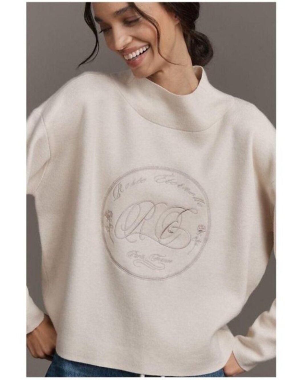 Anthropologie Maeve Carys Paris Embroidered Sweater XS
